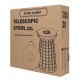 HOME USE πτυσσόμενο καρεκλάκι HUH-0269, αντοχή έως 200kg, 30x50cm, μαύρο