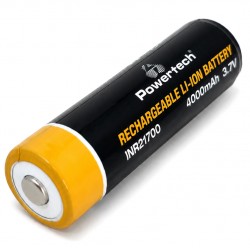 POWERTECH επαναφορτιζόμενη μπαταρία Li-ion INR21700 PT-1616, 4000mAh, 3.7V, button top, 1τμχ