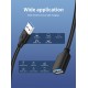 CABLETIME καλώδιο προέκτασης USB CT-C160-U3-AMAFN, 5Gbps, 1m, μαύρο