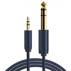 CABLETIME καλώδιο ήχου 3.5mm σε 6.3mm CT-AV321-H11G, 1.8m, μαύρο