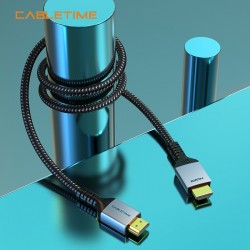 CABLETIME καλώδιο HDMI 2.1 CT-HD8K, 8K/60Hz, 48Gbps, 28AWG, 2m, μαύρο