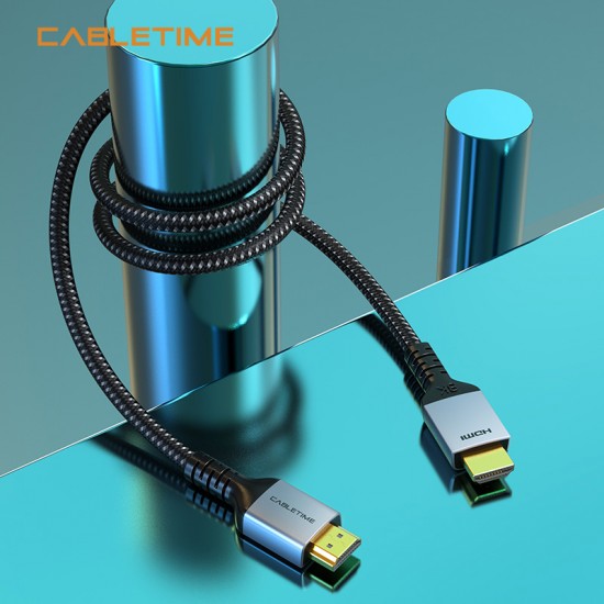CABLETIME καλώδιο HDMI 2.1 CT-HD8K, 8K/60Hz, 48Gbps, 28AWG, 3m, μαύρο