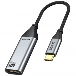 CABLETIME αντάπτορας USB-C σε HDMI CT-C160-PU31-CMHDFN1, 4K/60Hz, 0.15m, μαύρος