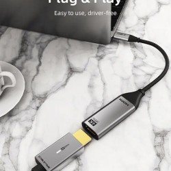 CABLETIME αντάπτορας USB-C σε HDMI CT-C160-PU31-CMHDFN1, 4K/60Hz, 0.15m, μαύρος