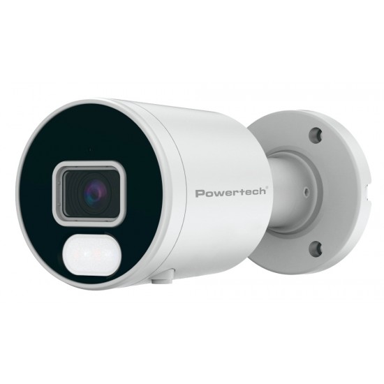 POWERTECH IP κάμερα PT-1592 με μικρόφωνο & Full Color λειτουργία, 4MP, 2.8mm, PoE, IP67