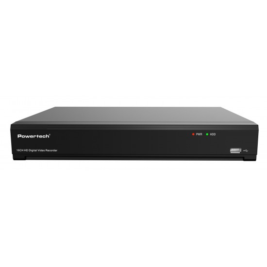 POWERTECH XVR υβριδικό καταγραφικό PT-1597, 5MP, H.264/H.265, 16 κανάλια