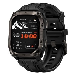 KOSPET smartwatch PULSE 2, heart rate, 1.96" AMOLED, GPS, 5 ATM & IP69, με φακό, μαύρο