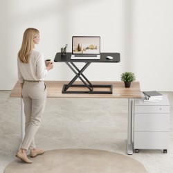 POWERTECH επιτραπέζιος σταθμός εργασίας PT-1663 με ρυθμιζόμενο ύψος, 790x540x62-420mm, μαύρος