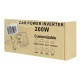 POWERTECH inverter αυτοκινήτου PTL-028, 200W, 12V/24V DC σε 110V/220V AC, με 2x USB-C/2x USB