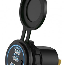 POWERTECH πρίζα USB για σκάφη & οχήματα PTL-030, USB & 2x USB-C, 36W, IP65