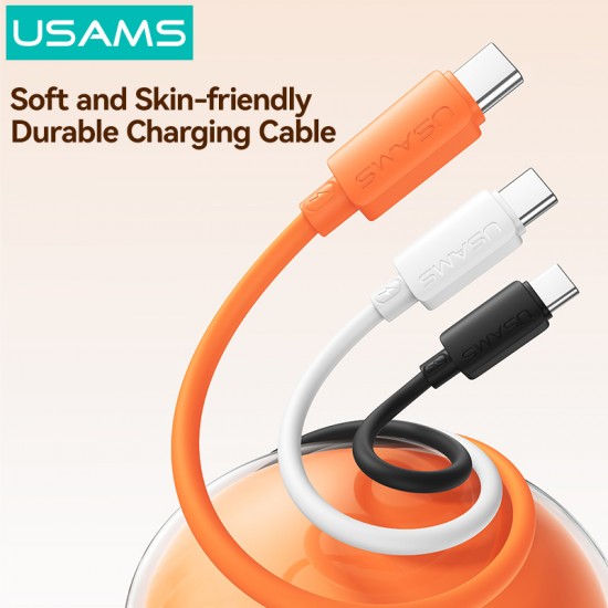 USAMS καλώδιο USB-C σε USB SJ786, σιλικόνης, 3A, 480Mbps, 1m, μαύρο