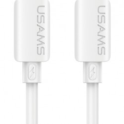 USAMS καλώδιο USB-C SJ787, σιλικόνης, 60W, 480Mbps, 1m, λευκό
