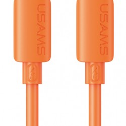 USAMS καλώδιο USB-C SJ787, σιλικόνης, 60W, 480Mbps, 1m, πορτοκαλί