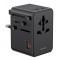 USAMS φορτιστής/αντάπτορας πρίζας CC334, USB & 3x USB-C, universal, 100W, GaN, μαύρος