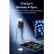 USAMS φορτιστής/αντάπτορας πρίζας CC334, USB & 3x USB-C, universal, 100W, GaN, μαύρος