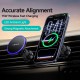 USAMS ασύρματος φορτιστής & βάση smartphone αυτοκινήτου CD277, αεραγωγών, 15W, μαύρος