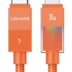 USAMS καλώδιο Lightning σε USB-C SJ776, 30W, 480Mbps, 1.2m, πορτοκαλί