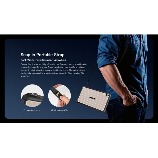 ULEFONE tablet RugKing Pad Pro, 8.68", 8/128GB, 7100mAh, IP68/IP69K/MIL-STD-810H, 4G, μαύρο