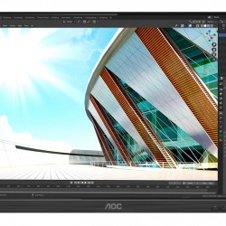 AOC used οθόνη 24P2Q IPS-LED, 23.8" 1920x1080, VGA/DVI/DisplayPort/HDMI, χωρίς βάση, Grade A