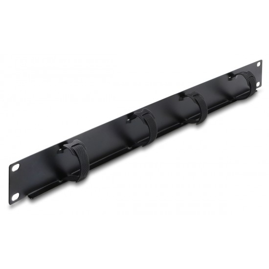 DELOCK cable management panel 91067 για rack 19", 1U, βάθος 44.2mm, μεταλλικό, μαύρο