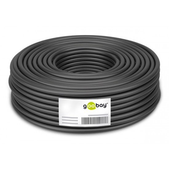 GOOBAY καλώδιο δικτύου 53867, CAT 7 S/FTP, Copper, 50m, μαύρο
