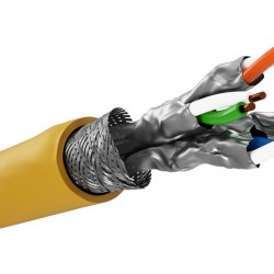 GOOBAY καλώδιο δικτύου 61126, CAT 8.1 S/FTP, copper, GHMT, 25m, κίτρινο