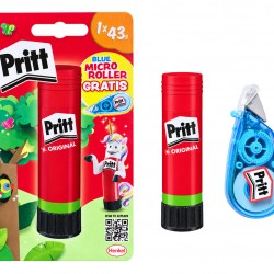 PRITT σετ κόλλα stick Original & διορθωτική ταινία, 43g, 5mmx6m, διάφανη