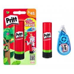 PRITT σετ κόλλα stick Original & διορθωτική ταινία, 43g, 5mmx6m, διάφανη