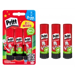 PRITT σετ κόλλα stick Original, 22g, διάφανη, 3τμχ