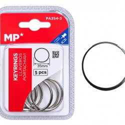 MP σετ μεταλλικοί κρίκοι κλειδιών PA354-3, 35mm, 5τμχ