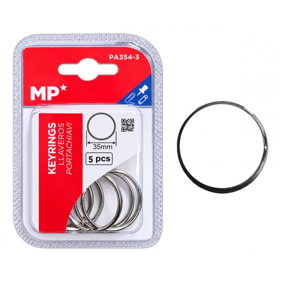 MP σετ μεταλλικοί κρίκοι κλειδιών PA354-3, 35mm, 5τμχ