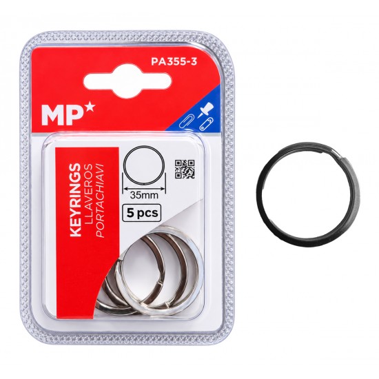 MP σετ μεταλλικοί κρίκοι κλειδιών PA355-3, 35mm, 5τμχ