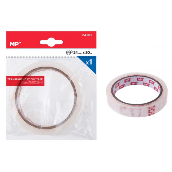 MP κολλητική ταινία PA505, 24mm x 50m, διάφανη
