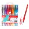 MP σετ στυλό διαρκείας ballpoint PE105O με glitter, 0.9mm, διάφορα χρώματα, 10τμχ