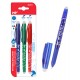 MP σετ στυλό διαρκείας PE217-1, erasable, 0.7mm, μπλε/πράσινο/κόκκινο, 3τμχ