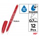 MP στυλό διαρκείας PE217R-S, erasable, 0.7mm, κόκκινο