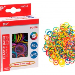 MP λαστιχάκια συσκευασίας PG016, No3, 1.5x30mm, 60g, χρωματιστά