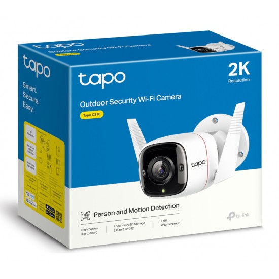 TP-LINK smart camera TAPO-C310, 3MP, ανίχνευση κίνησης, IP66, V2.40