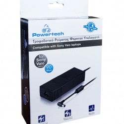 POWERTECH τροφοδοτικό laptop PT-53 για Sony Vaio, 19.5V, 90W