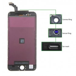 TIANMA High Copy LCD iPhone 6G Plus, Camera-Sensor ring, ear mesh, Black