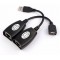 POWERTECH USB extender CAB-N098 μέσω καλωδίου RJ45, μαύρο