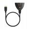 POWERTECH HDMI Switch CAB-H077, 3 σε 1, 4K, 0.50m, μαύρο