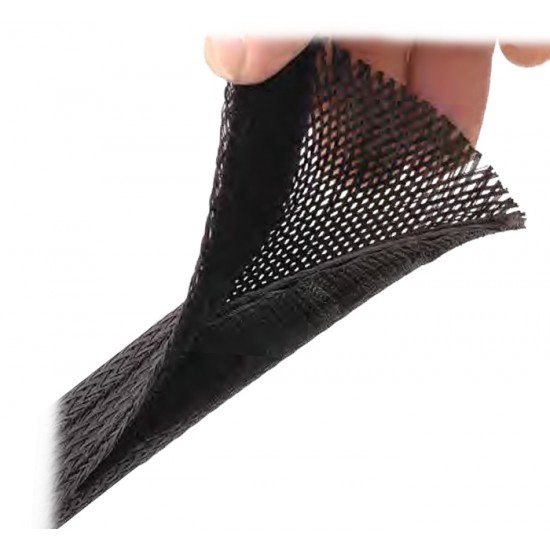 POWERTECH δεματικό καλωδίων τύπου Flex Wrap TIES-001, 1.8m, μαύρο