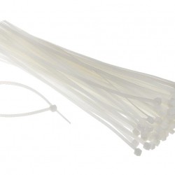POWERTECH δεματικά καλωδίων TIES-006, 200x7.6mm, λευκά, 100τμχ