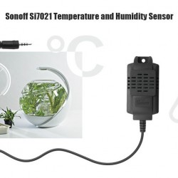 SONOFF Aισθητήρας θερμοκρασίας και υγρασίας SI7021, WiFi, 2.5mm, μαύρο