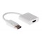 POWERTECH αντάπτορας DisplayPort σε HDMI CAB-DP004, 0.20m, λευκός