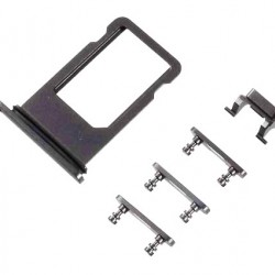 Υποδοχή κάρτας SIM και Side Button για iPhone 8 Plus, μαύρο