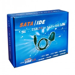 POWERTECH Converter USB 2.0 σε IDE & SATA CAB-U122, με τροφοδοσία, 0.8m