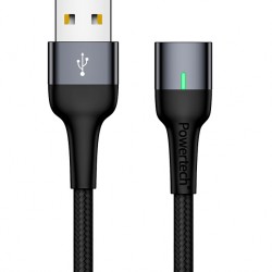 POWERTECH καλώδιο USB PT-757, μαγνητικό, 480Mbps, 1m, μαύρο