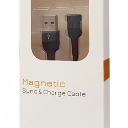 POWERTECH καλώδιο USB PT-757, μαγνητικό, 480Mbps, 1m, μαύρο